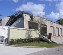 Warehouse Wind damage, Coral Springs, Florida Warehouse Wind damage, Coral Springs, Florida
