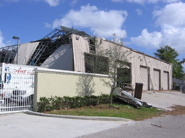 Warehouse Wind damage, Coral Springs, Florida