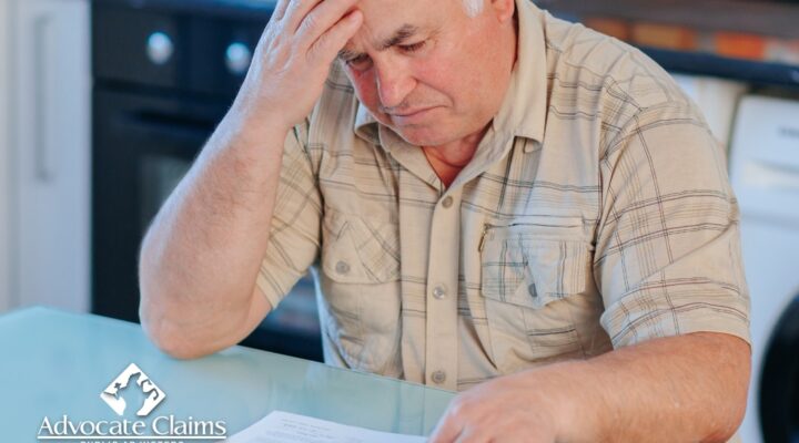 Man reviewing insurance documents